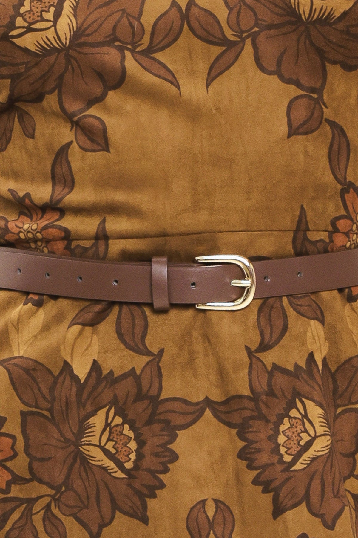 VESTIDO CORTO DE ANTE SINTÉTICO PECAN GARDEN POISE