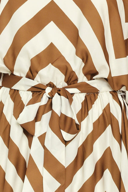 RESORT CHEVRON WOVEN MAXI DRESS