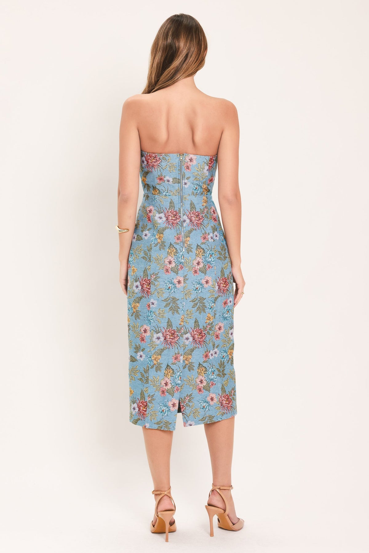VESTIDO TUBO DE JACQUARD CELESTIAL GARDEN