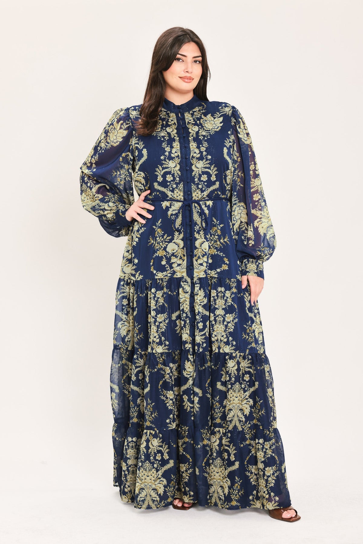 VESTIDO MAXI TEJIDO ROYAL HERITAGE BLOOM