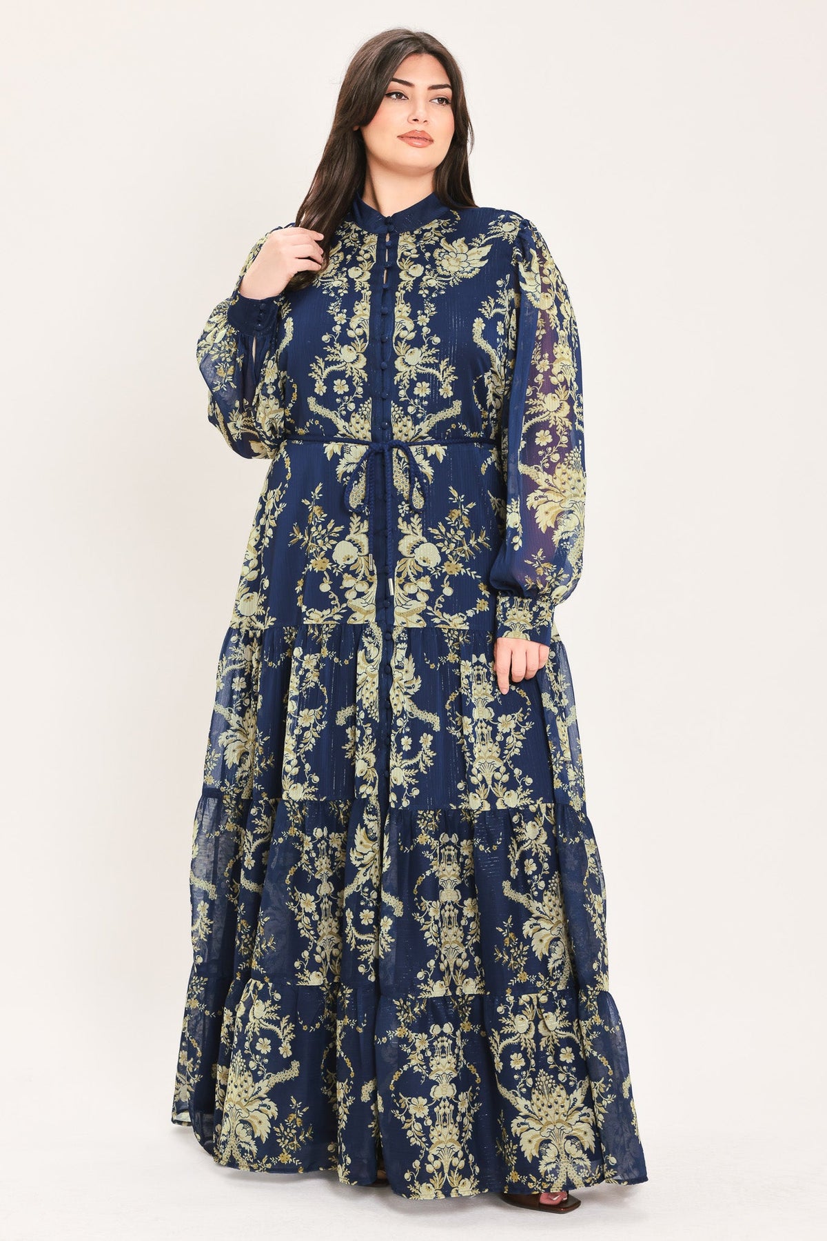 VESTIDO MAXI TEJIDO ROYAL HERITAGE BLOOM