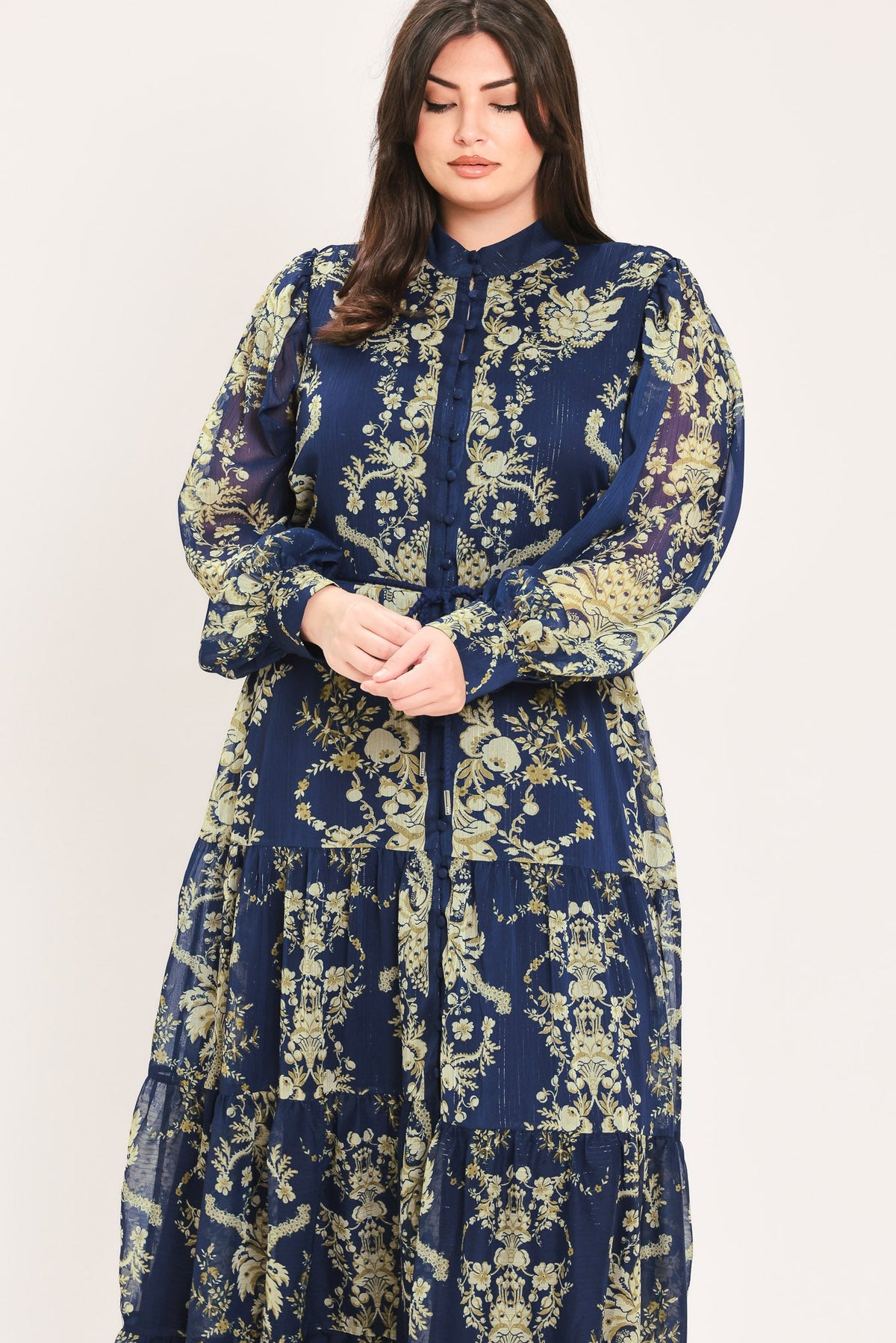 VESTIDO MAXI TEJIDO ROYAL HERITAGE BLOOM