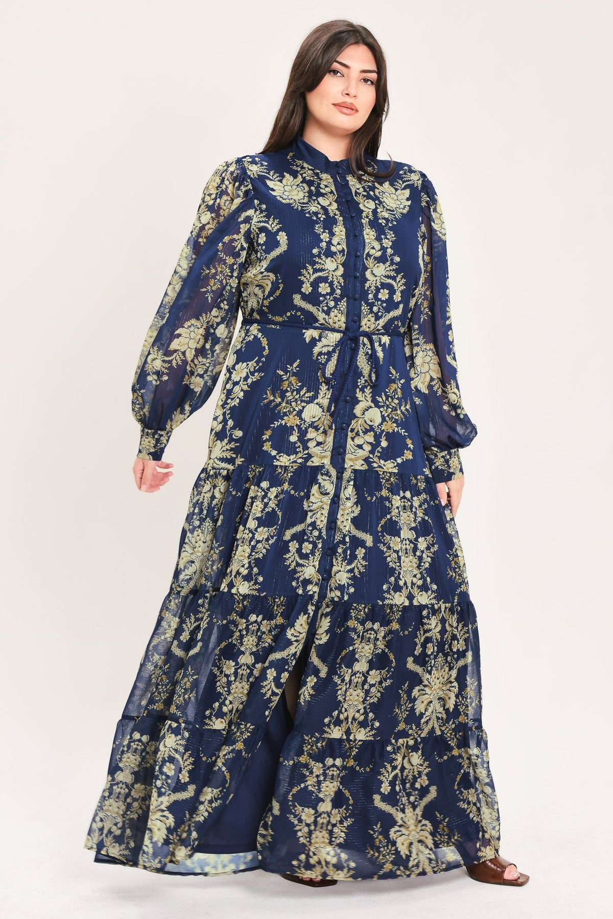 VESTIDO MAXI TEJIDO ROYAL HERITAGE BLOOM