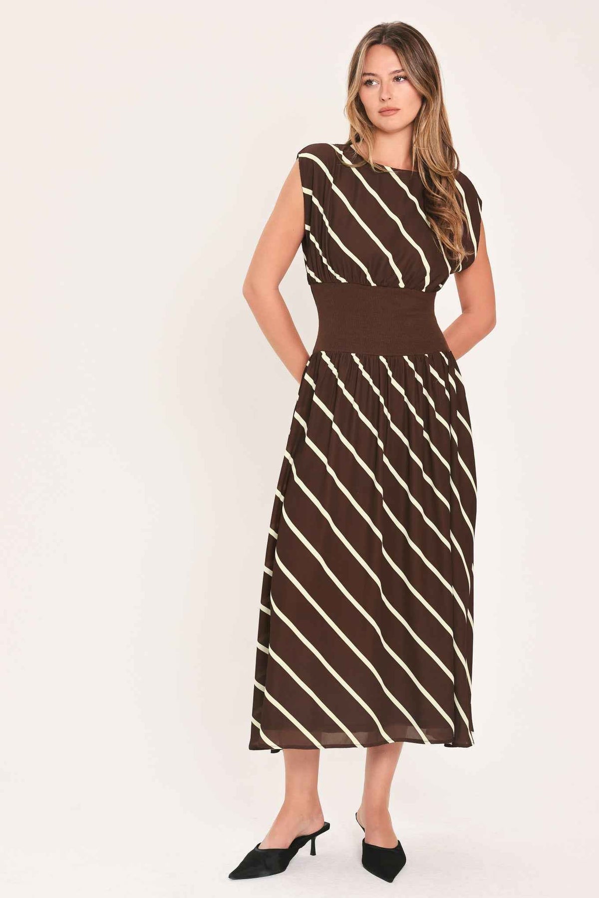 AUTUMN IN PARIS PRINTED MIDI DRESS