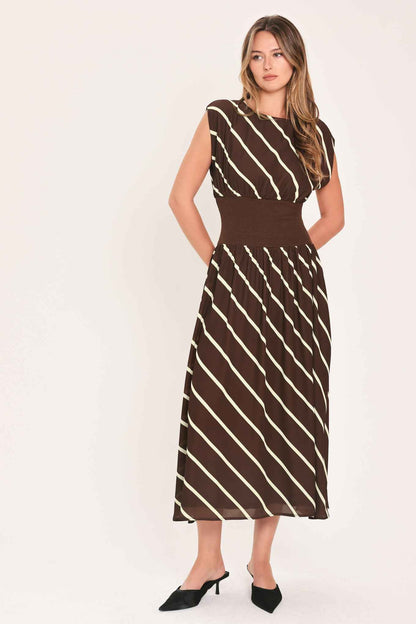AUTUMN IN PARIS PRINTED MIDI DRESS