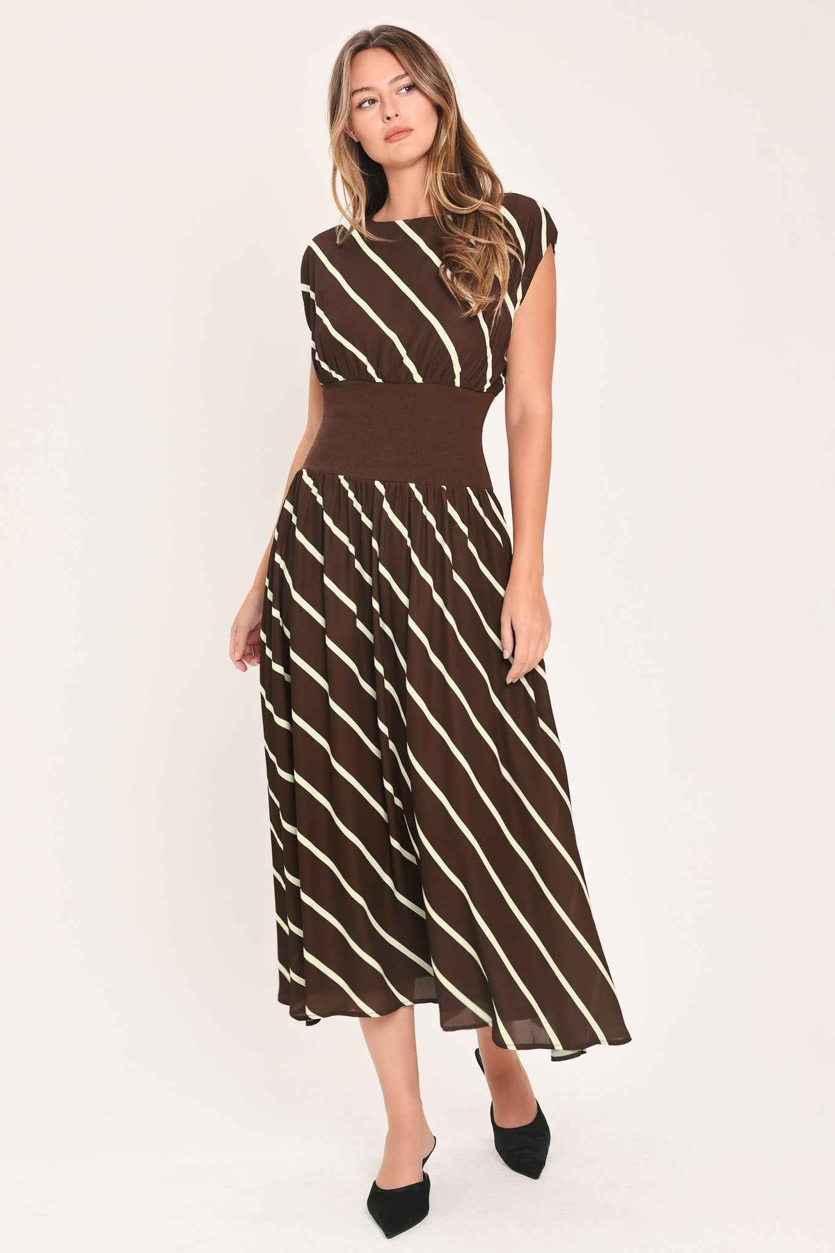 AUTUMN IN PARIS PRINTED MIDI DRESS