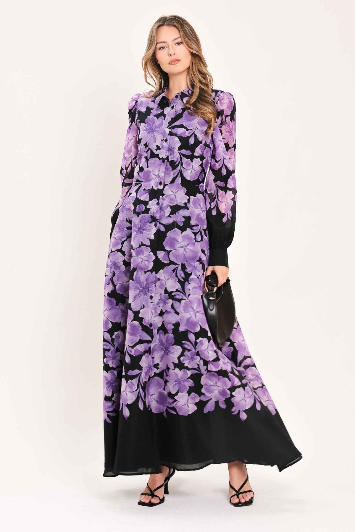 AMETHYST BLOOM SERENADE WOVEN MAXI DRESS