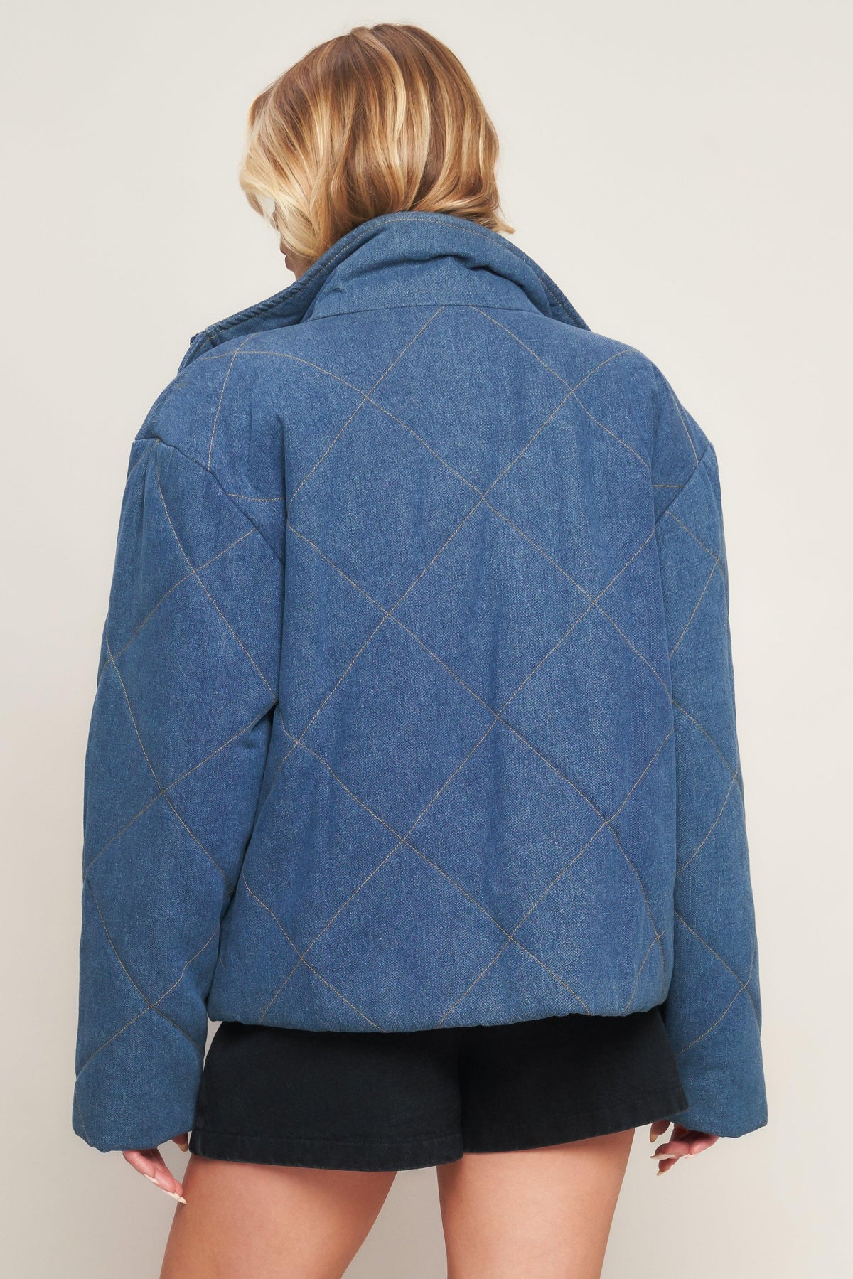 FOR GOOD QUILTED DENIM JACKET