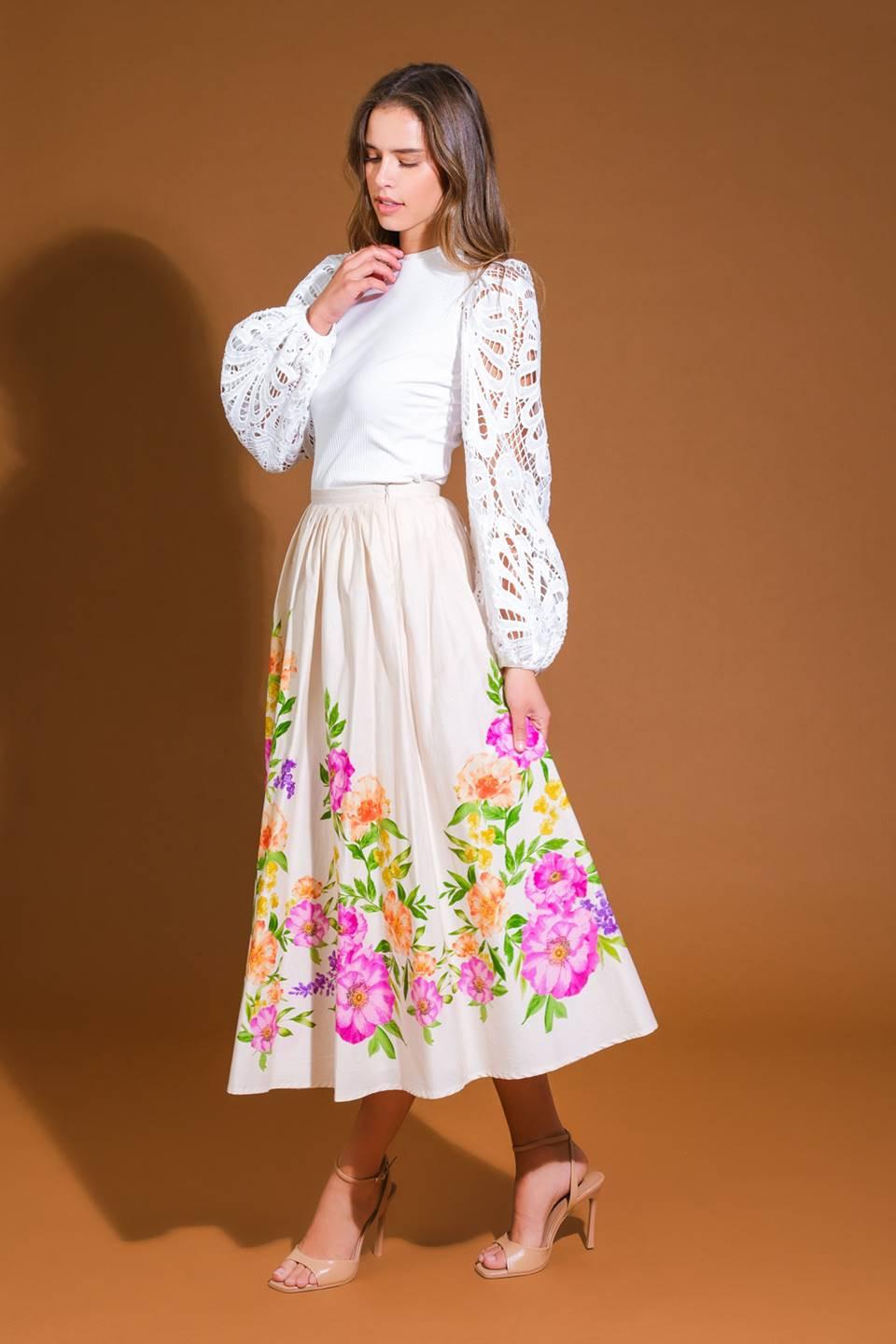 FALDA MIDI TEJIDA LAND SAGAMORE CREEK