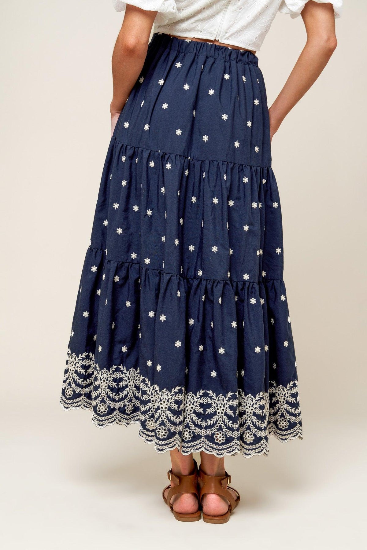 FALDA MIDI TEJIDA BEBE ALERT AZUL MARINO