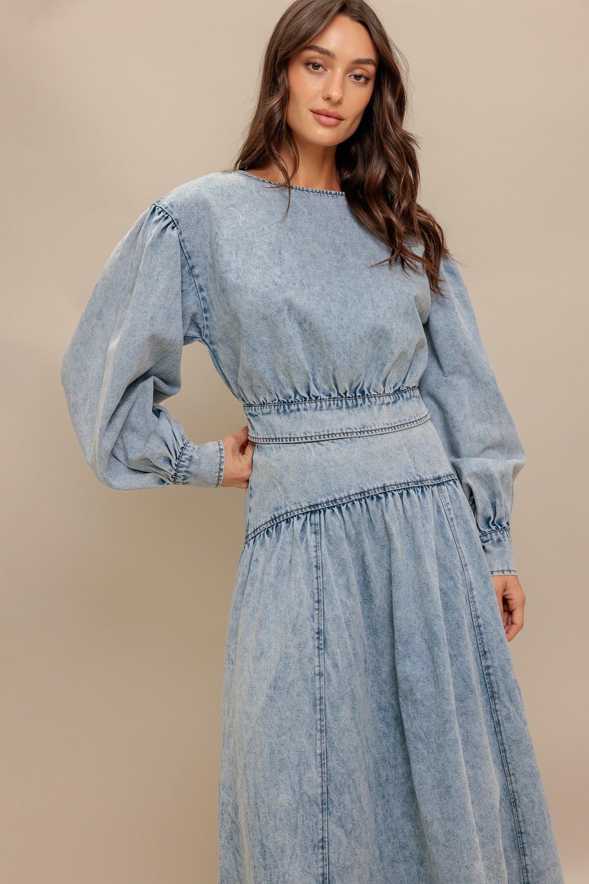FALDA MIDI VAQUERA MEZCLA AMERICANA