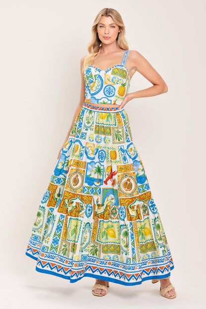 SICILIAN SUMMER WOVEN MAXI SKIRT