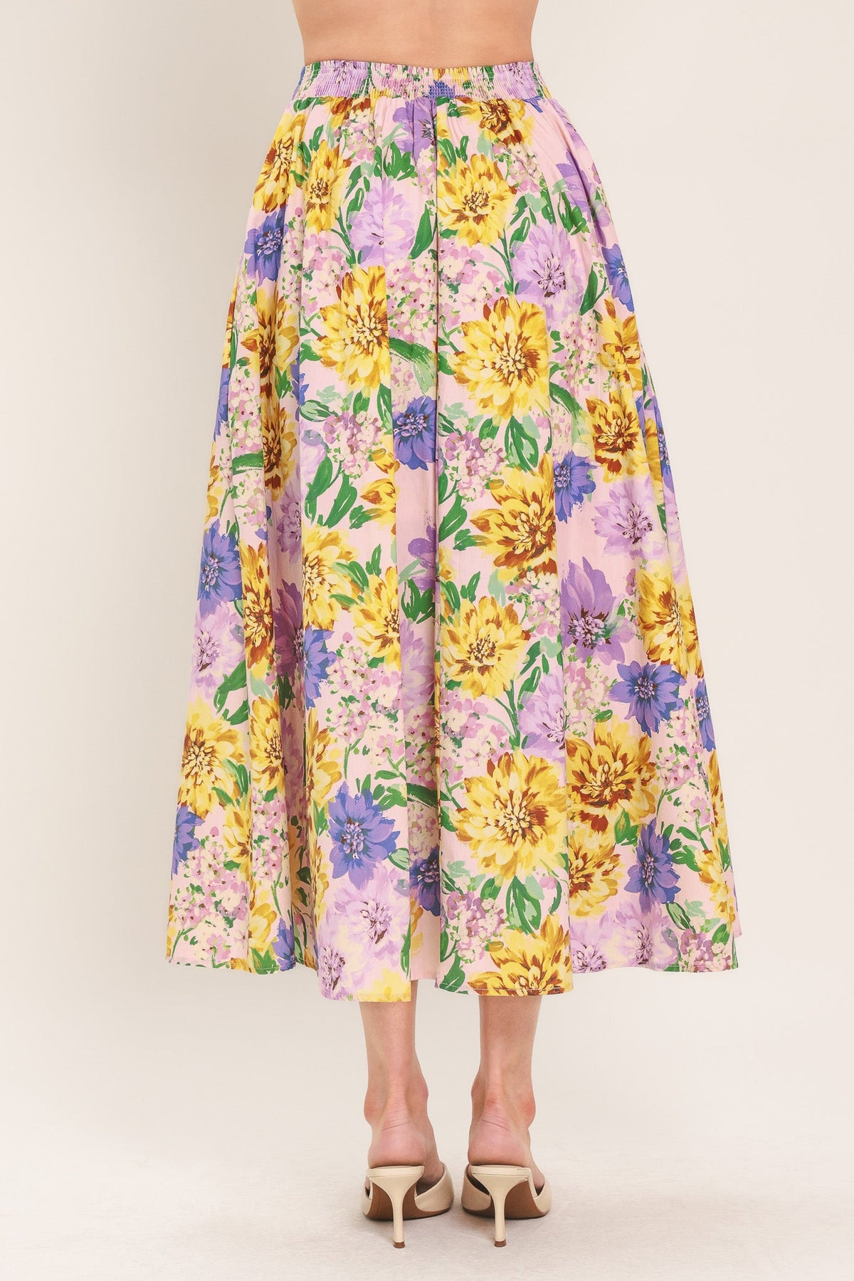 FALDA MIDI AMPLIA TEJIDA BLOSSOM MARKET