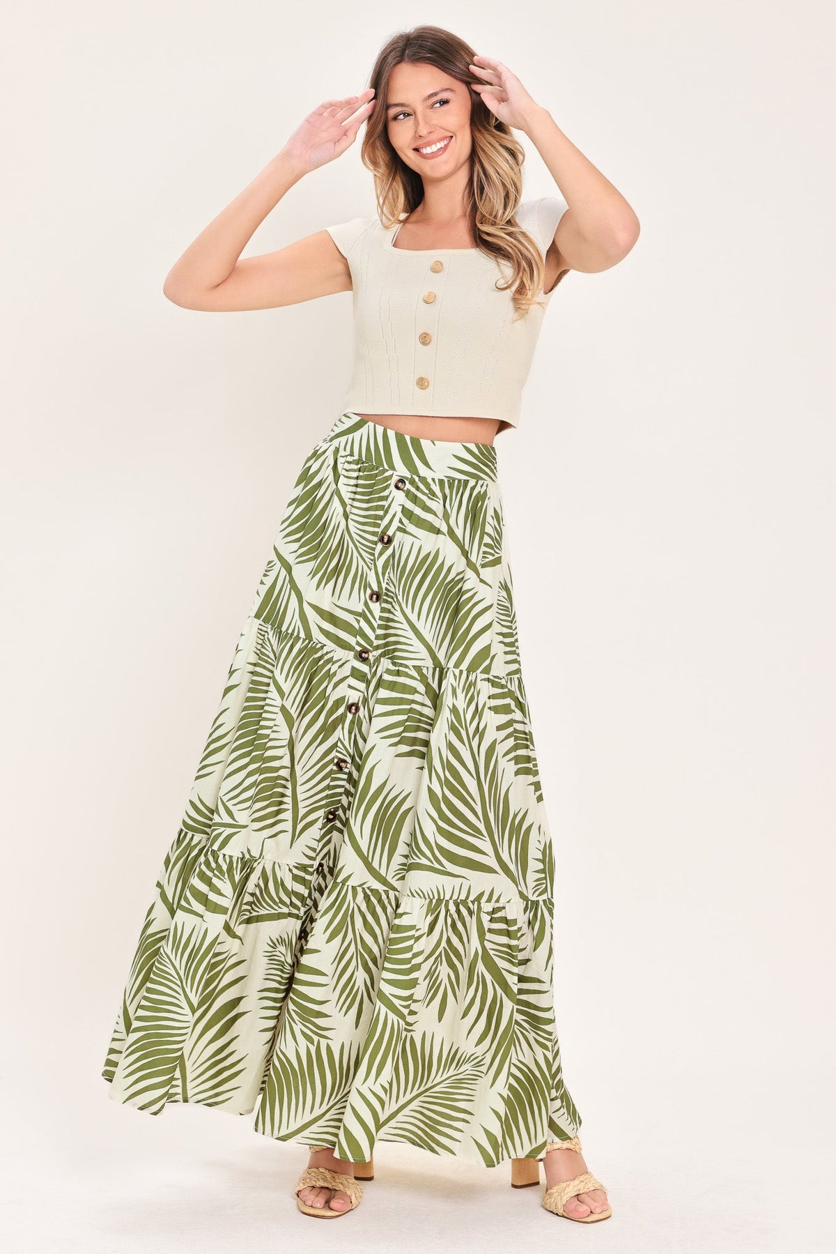 FALDA MAXI TEJIDA COASTAL CANOPY