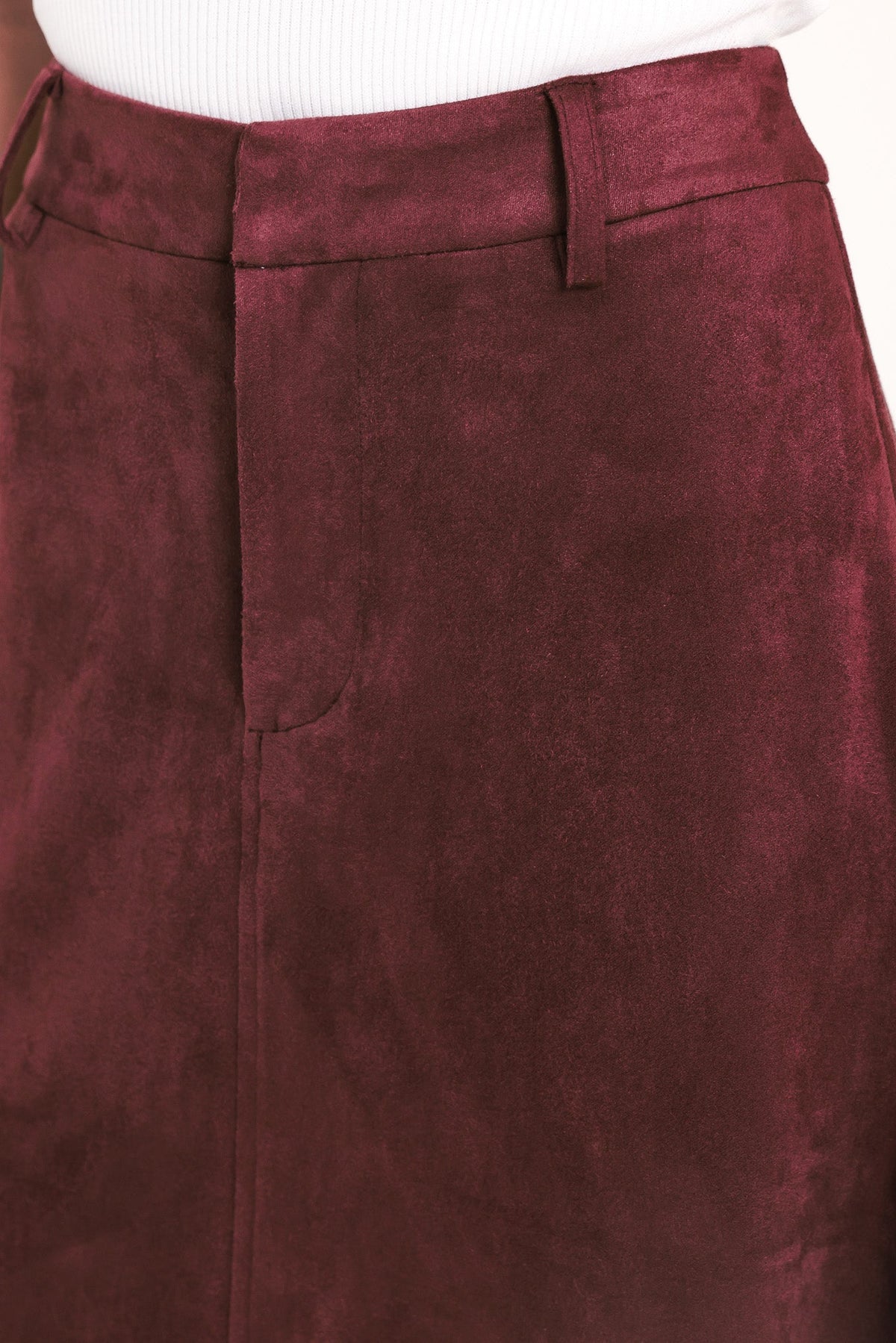 FALDA MIDI MUSE DE ANTE SINTÉTICO WINEBERRY MEADOW