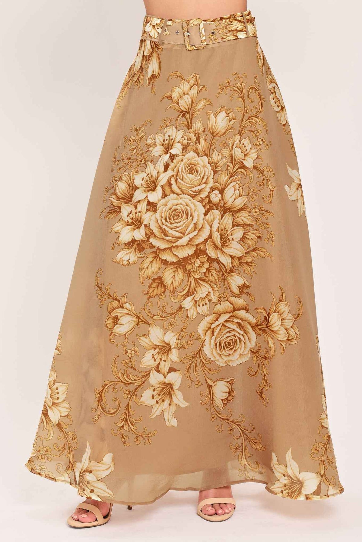 MOONLIT GARDEN PRINTED MAXI SKIRT