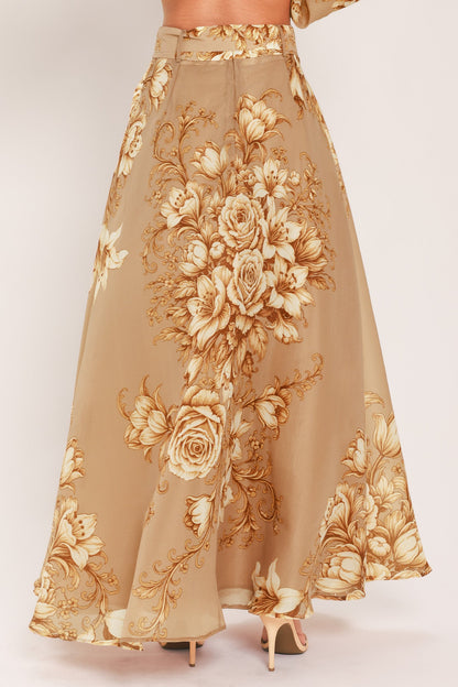 MOONLIT GARDEN PRINTED MAXI SKIRT