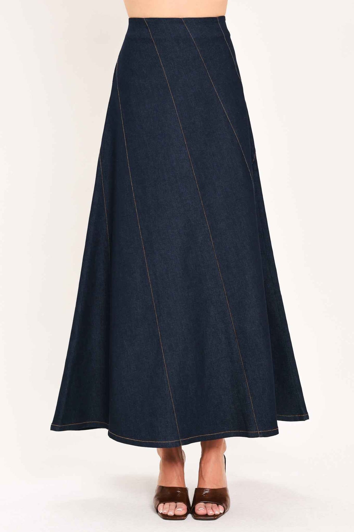 INDIGO SWAY DENIM ANKLE SKIRT