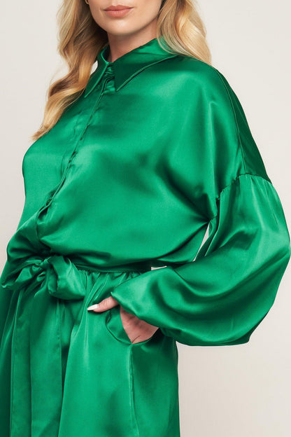 CELEBRATION TIME WOVEN SATIN ROMPER