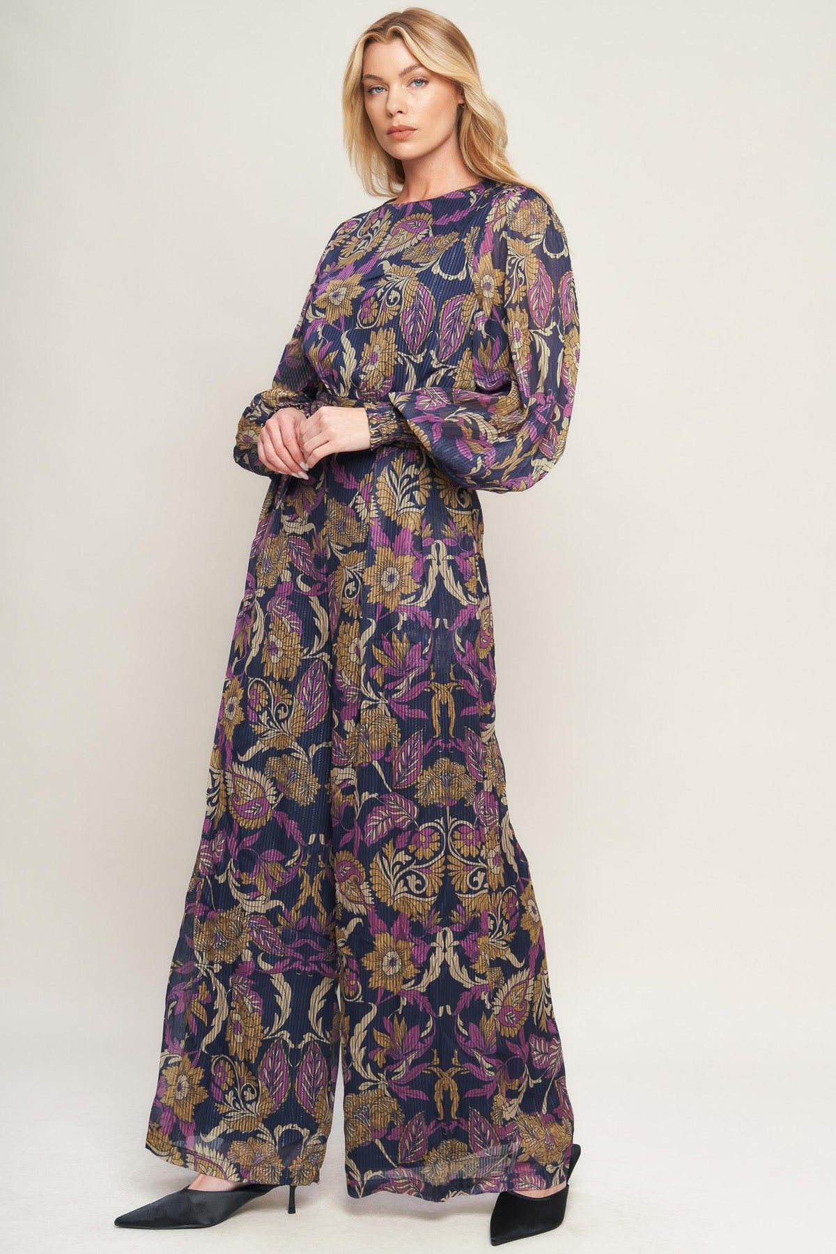 WHISPERING PINES WOVEN JUMPSUIT
