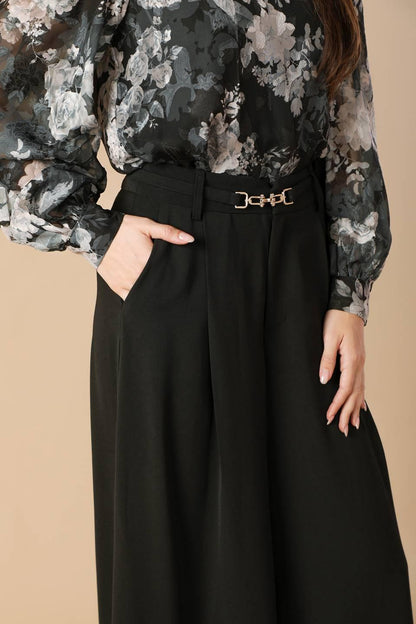 SWEET HARMONY BLACK WOVEN PANTS