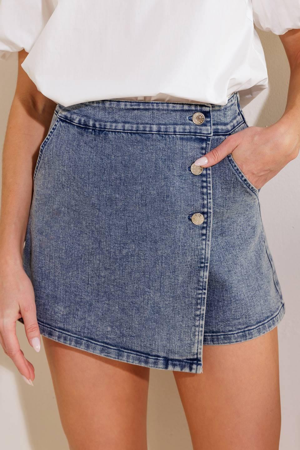 FALDA PANTALÓN DE MEZCLILLA DISTANT SUN