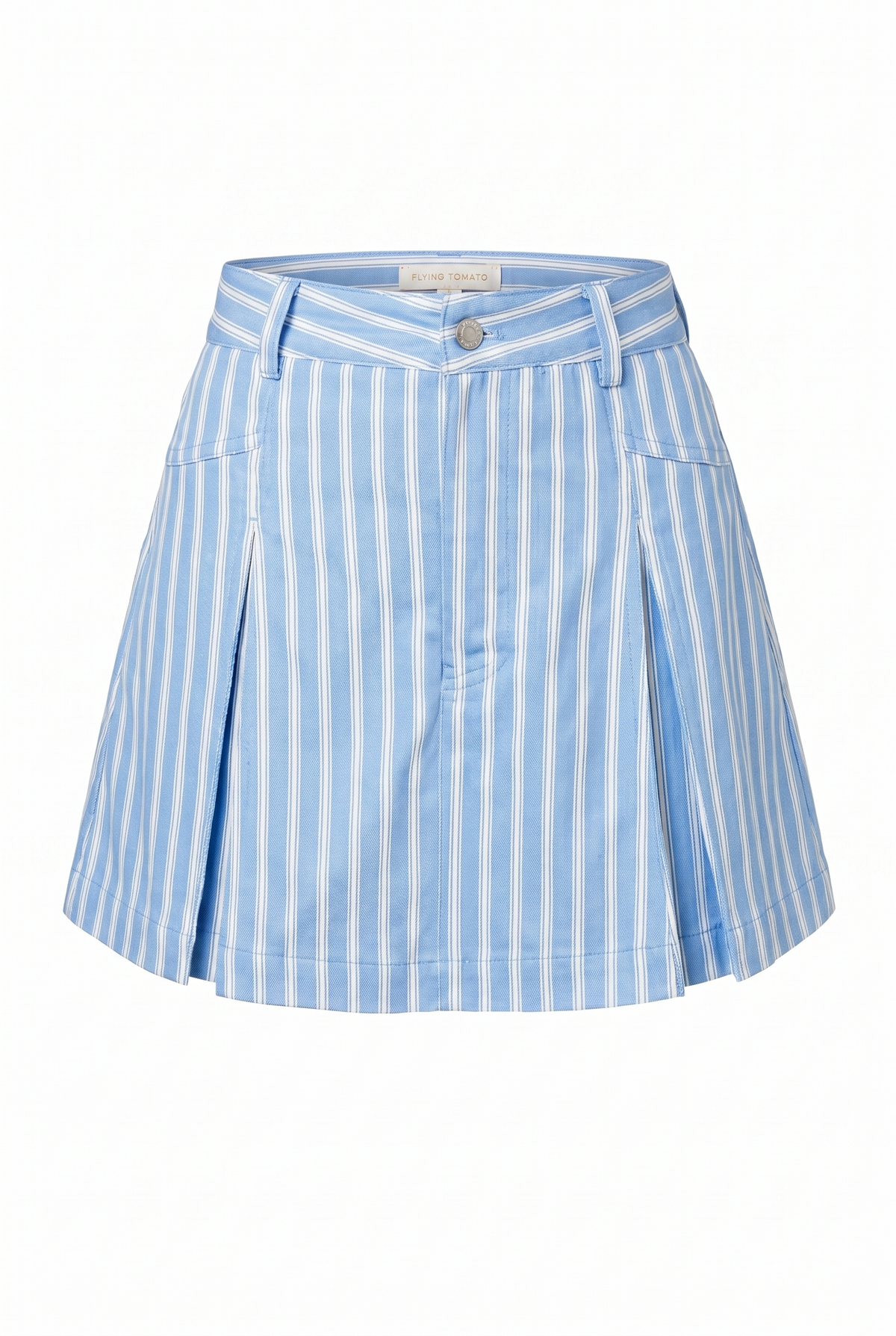 FALDA-PANTALÓN TEJIDA AZUL POLVO VALERIA