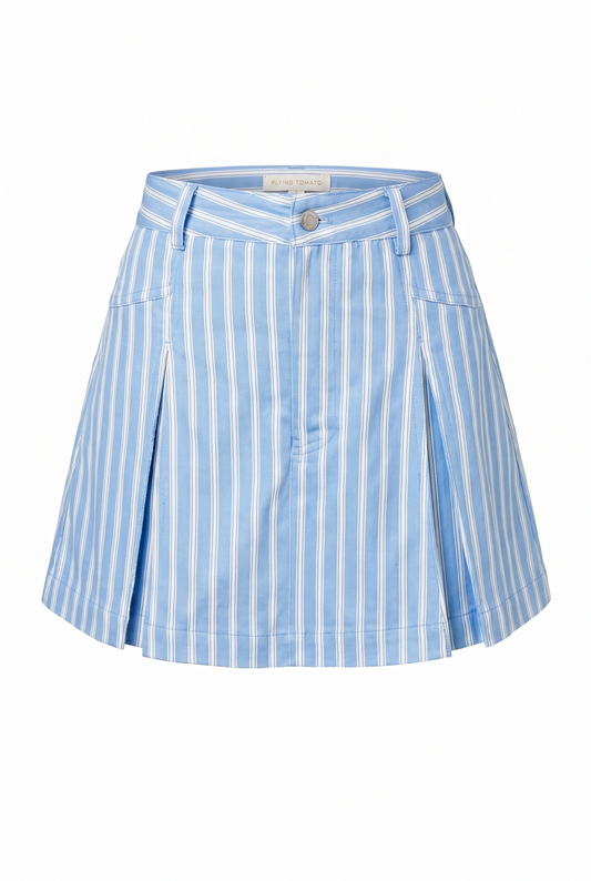 VALERIA POWDER BLUE WOVEN SKORT