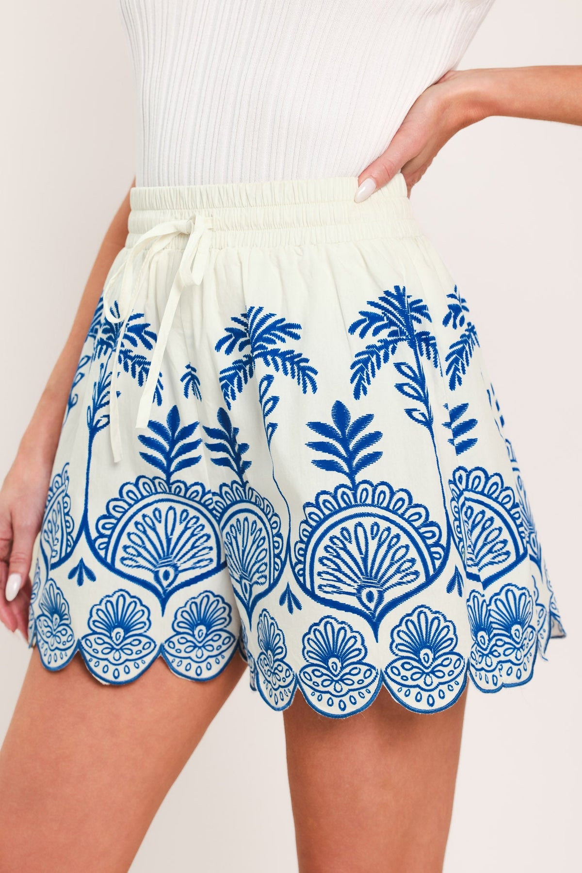 PANTALONES CORTOS DE TEJIDO TRENZADO COASTLINE PALM