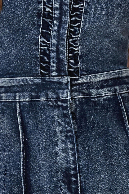 COOL STRUCTURE DENIM JUMPSUIT
