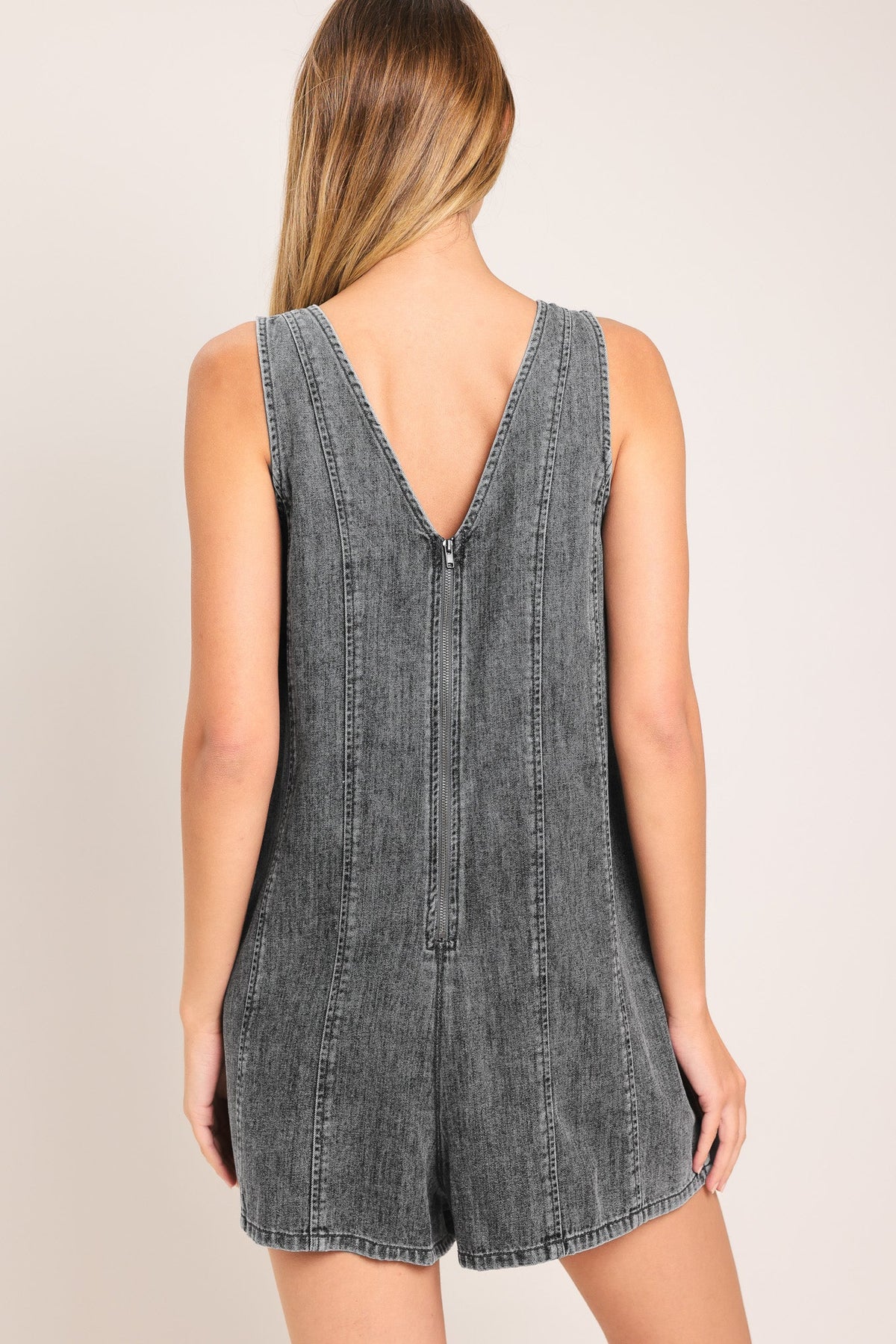 COOL SWEET LIGHTWEIGHT DENIM ROMPER