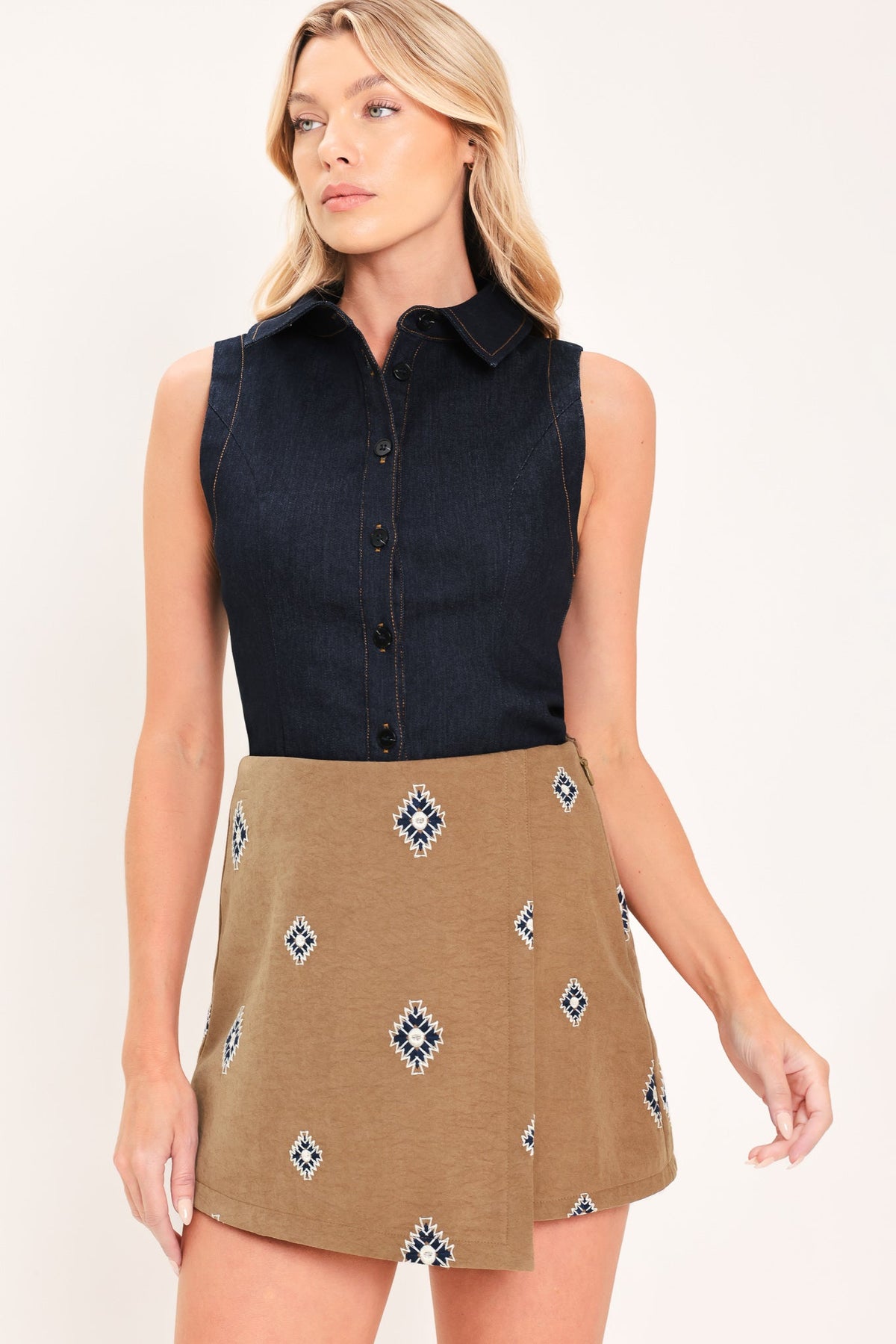 FALDA PANTALÓN DE ANTE SINTÉTICO CANYON MOTIF FLIRT