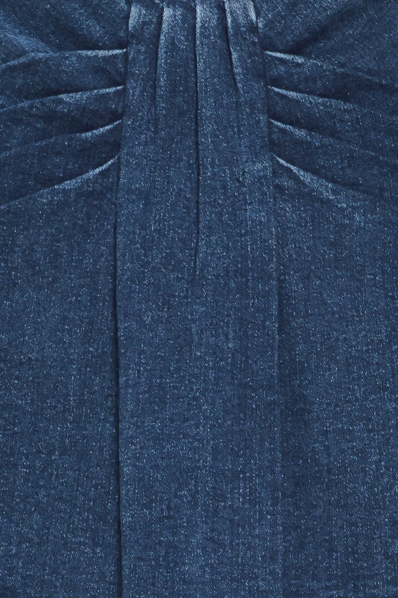 FALDA-PANTALÓN DE DENIM ÍNDIGO CON FRUNCIDO