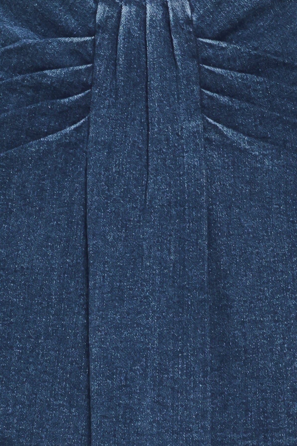 FALDA-PANTALÓN DE DENIM ÍNDIGO CON FRUNCIDO