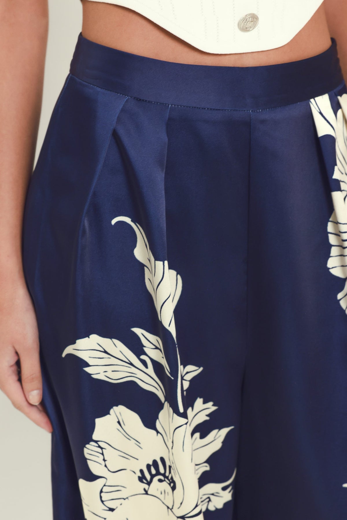 PANTALONES ANCHOS TEJIDOS WHITE MAGNOLIA CURRENT