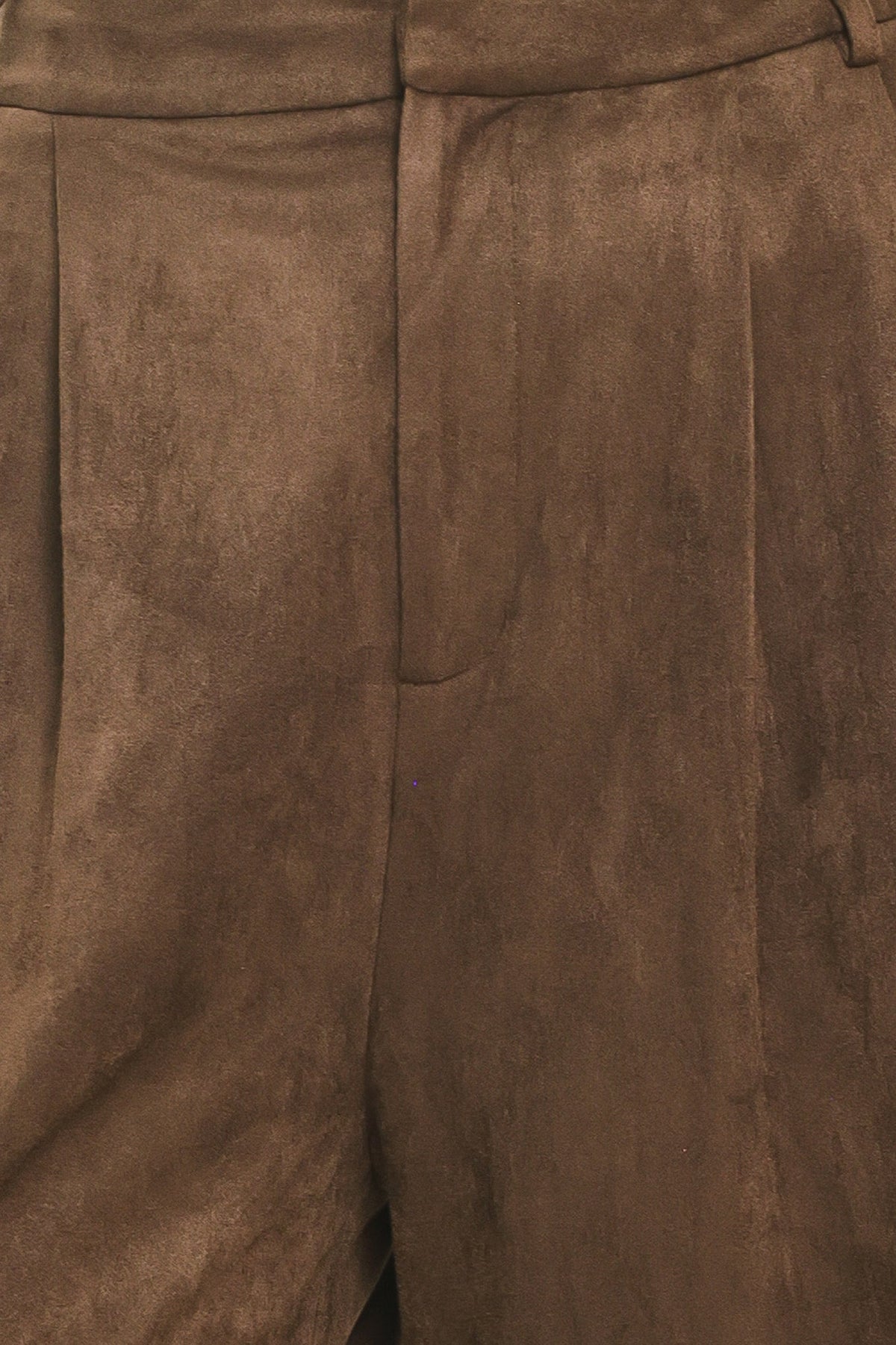 PANTALONES ANCHOS DE ANTE SINTÉTICO MARRÓN DESERT LUXE