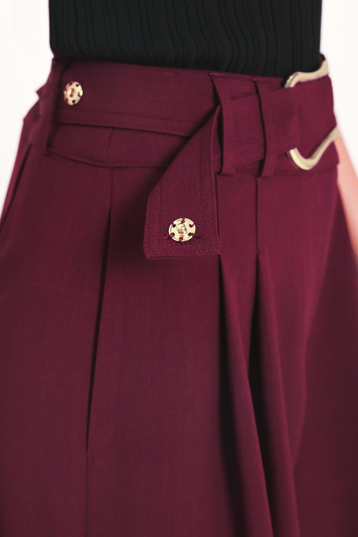 PANTALONES CULOTTE CON CINTURÓN Y HEBILLA CITY CHIC