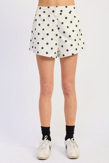 Off White Black Polka Dot