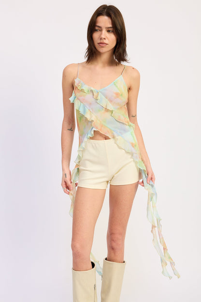 Izabella Ruffle Cami Top