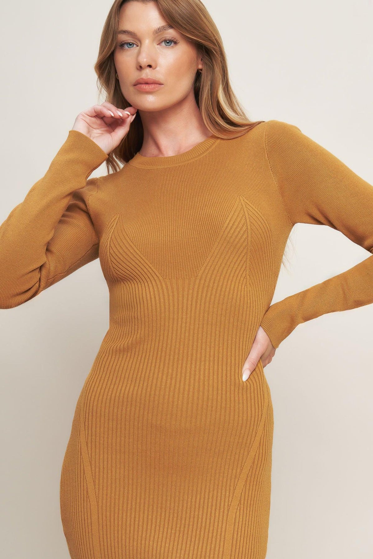 BE WITH YOU SWEATER MIDI DRESS