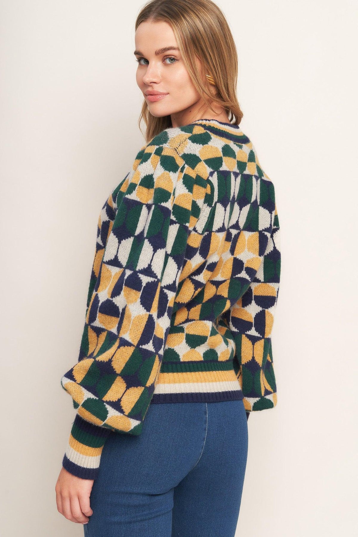 SUÉTER TEJIDO JACQUARD CON MENSAJE DE ÁNIMO