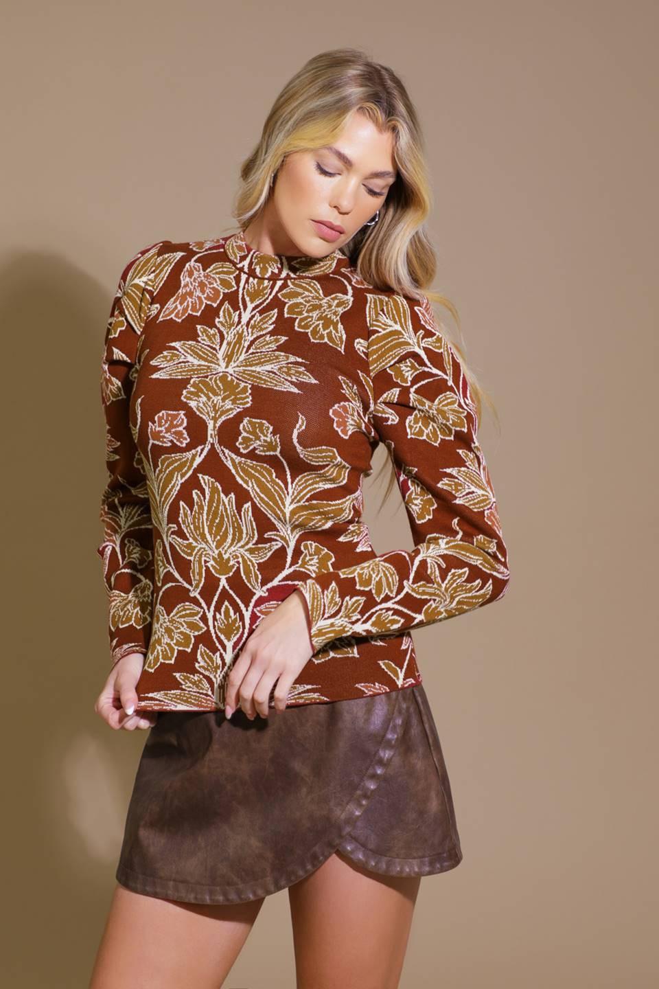 TOP DE JERSÉY JACQUARD PARA TARDES CÁLIDAS