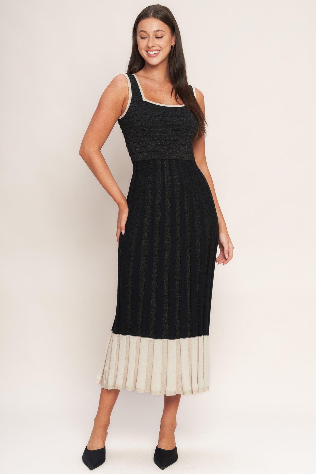 VESTIDO MIDI DE PUNTO NOIR ÉCLAT