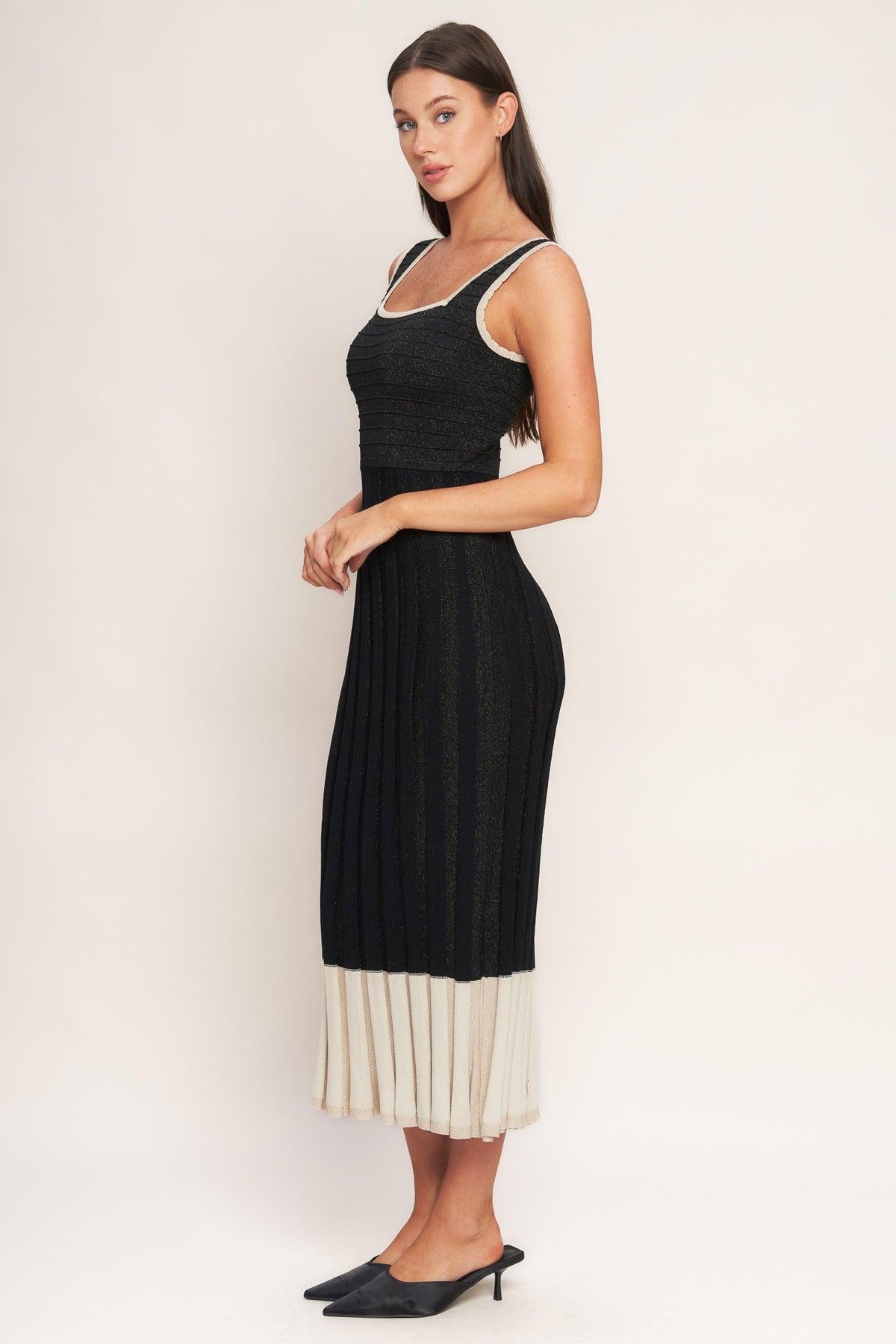 VESTIDO MIDI DE PUNTO NOIR ÉCLAT