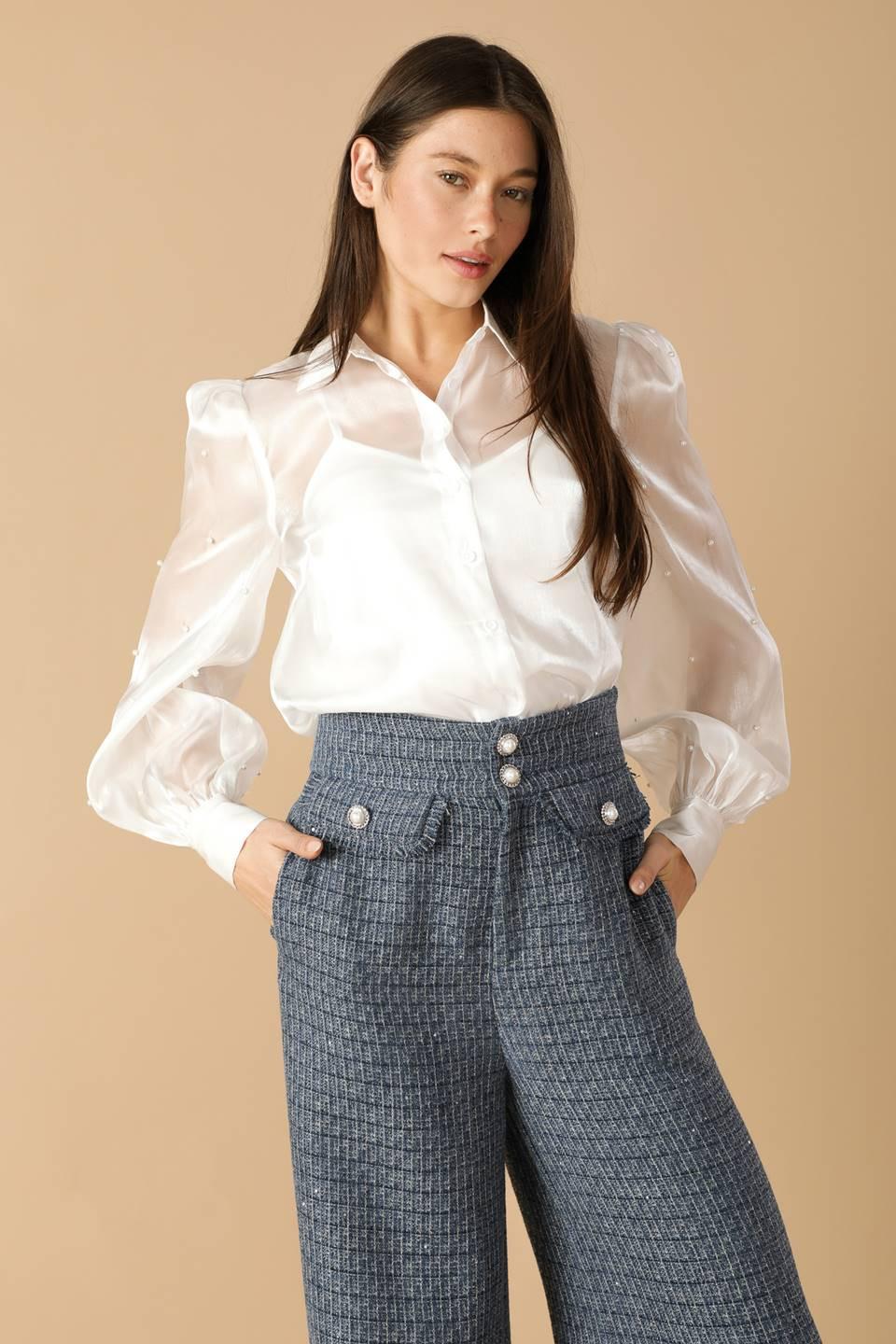 TOP DE ORGANZA "GIRL ON THE GO"