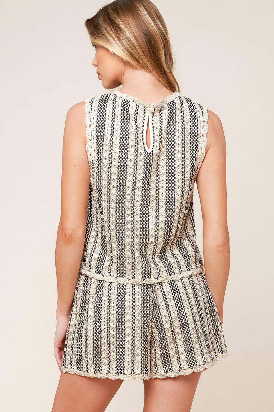 CONJUNTO DE PANTALONES CORTOS Y TOP DE GANCHILLO ALL IN DUE TIME