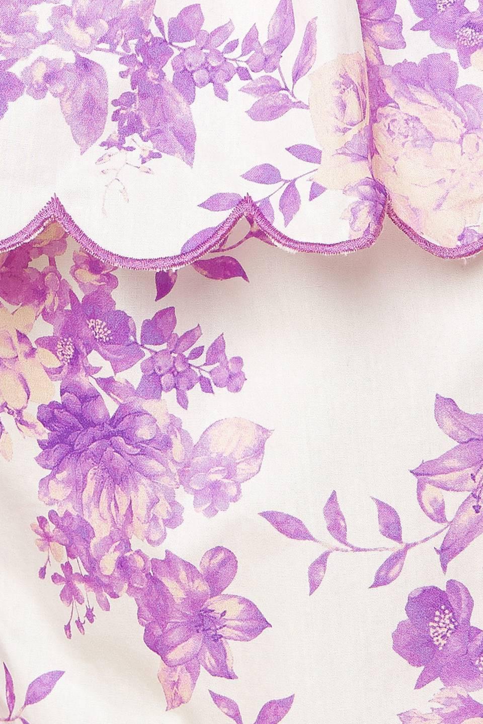 DARING DIVA LAVENDER WOVEN TOP AND SHORTS SET
