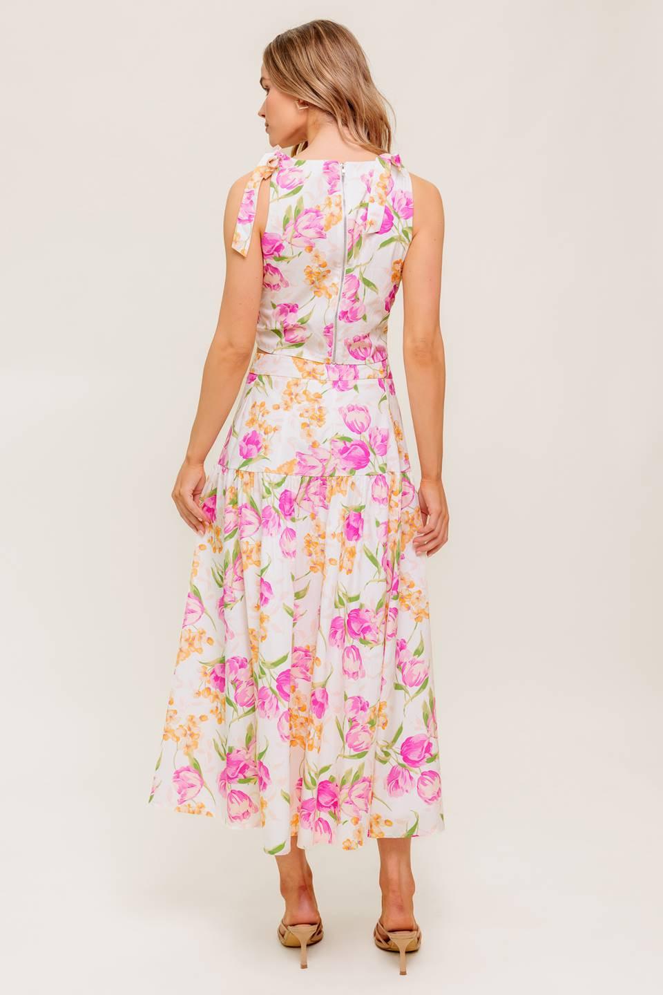 CONJUNTO DE FALDA Y TOP TEJIDOS BOTANICAL BLISS