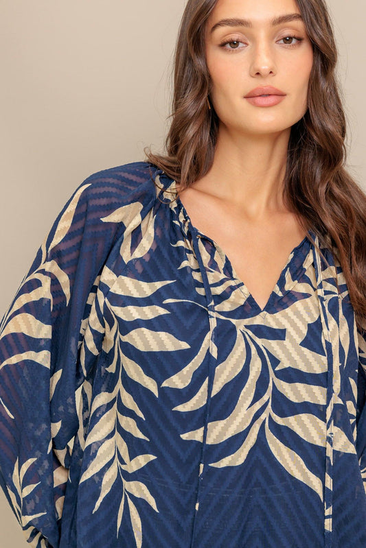 MIDNIGHT WALK  WOVEN TOP