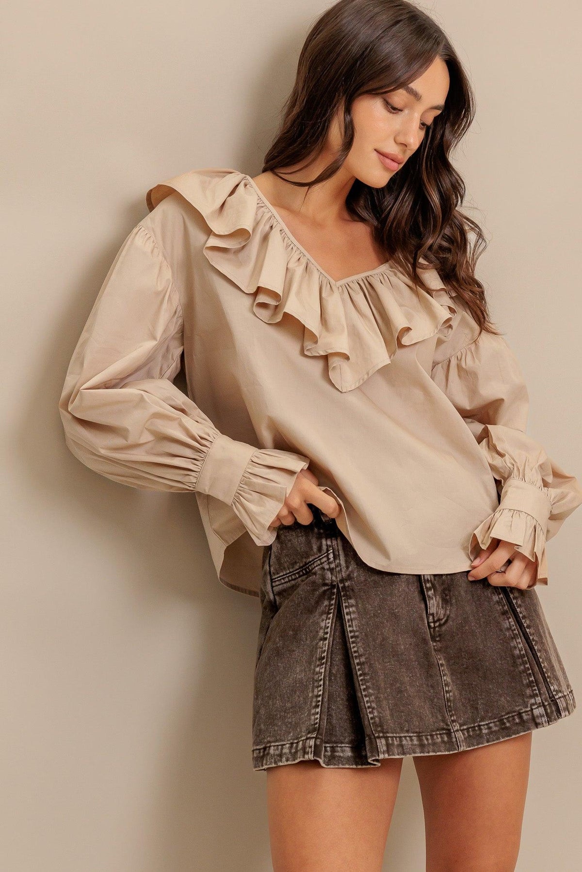 COUTURE CODE WOVEN TOP